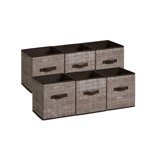 Set of 6 Non-Woven Storage Cubes With Double Handles