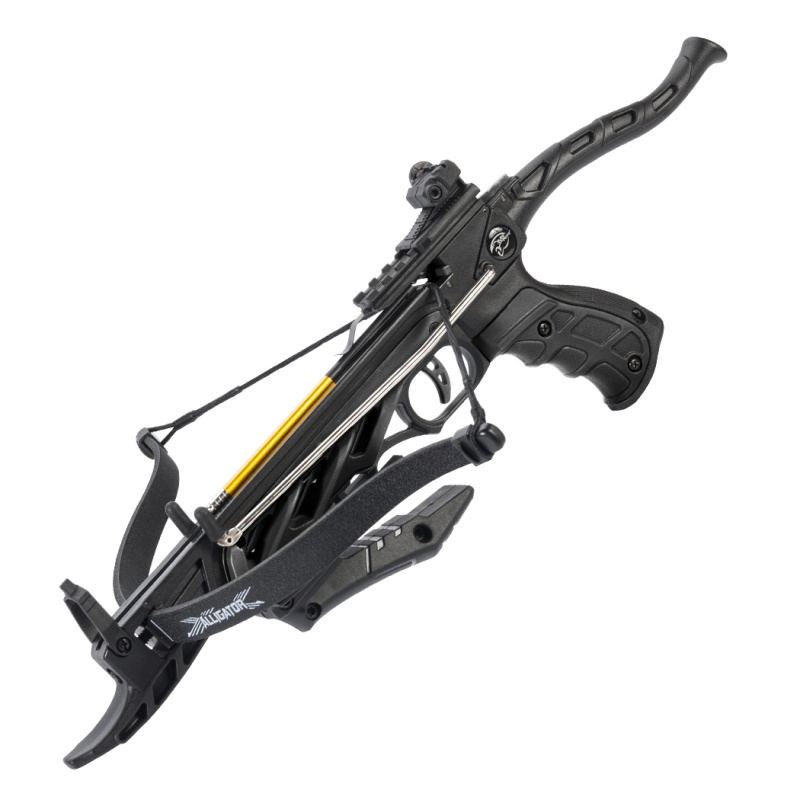Man Kung Black Professional Alligator Pistol Crossbow 80 Lbs 185 Fps