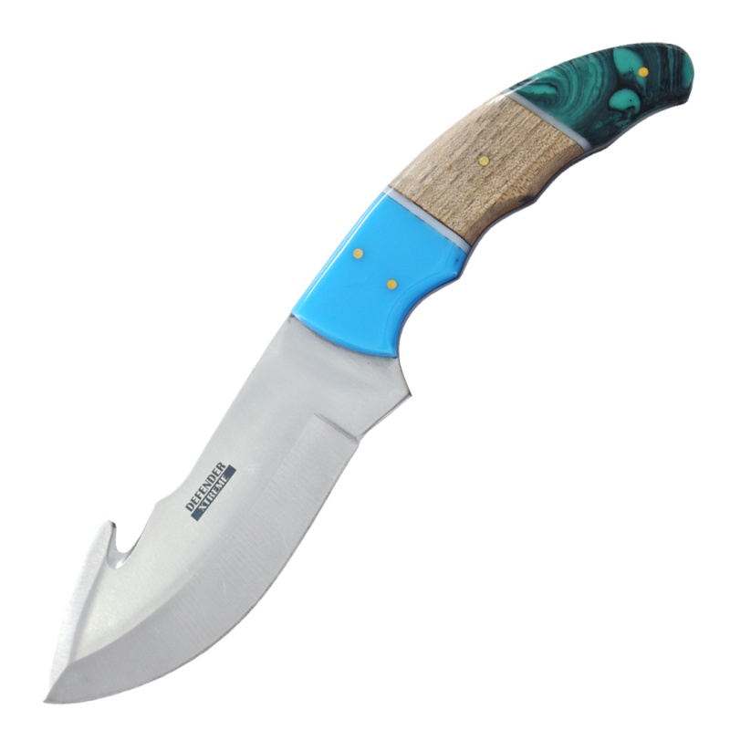 Defender-Xtreme 9" Gut Hook Blade Hunting Knife