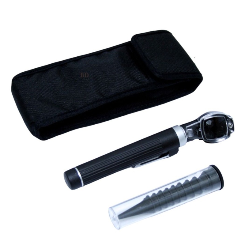 Fiber Optic Otoscope Mini Pocket Black Medical Ent Diagnostic Set