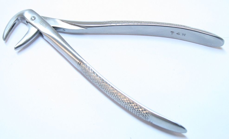 1Pc Dental Instrument 74N Extracting Forceps Stainless Steel