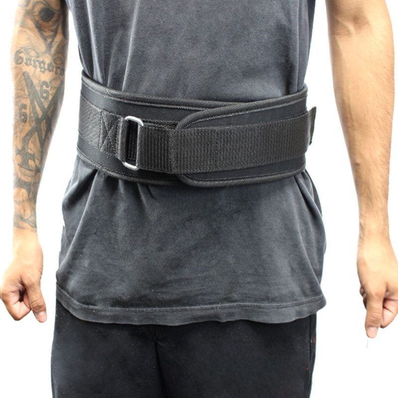 Last Punch® 4" Nylon Power Weight Lifting Belt / Back Support Belt Black