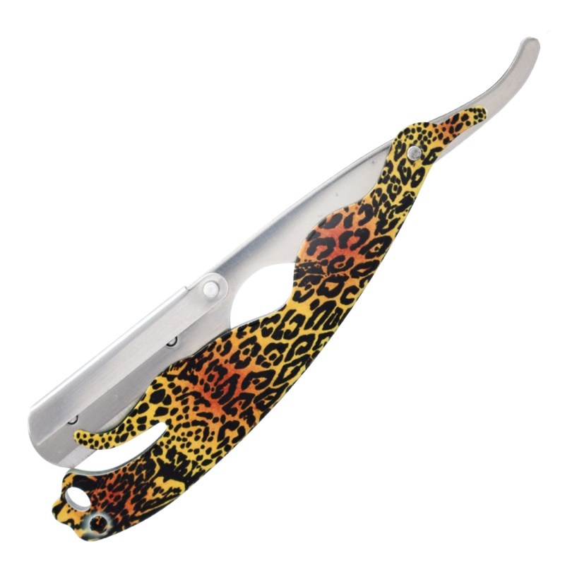Tiger Style Straight Shaving Razor With 10 Blades