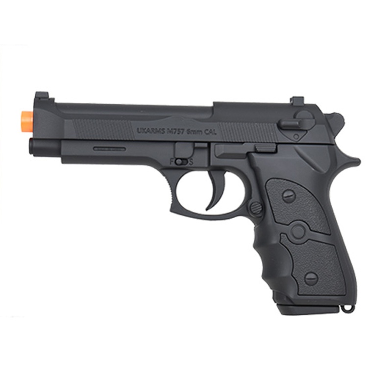Ukarms M757b M9 Airsoft Spring Pistol 6Mm Bbs Hand Gun - Black
