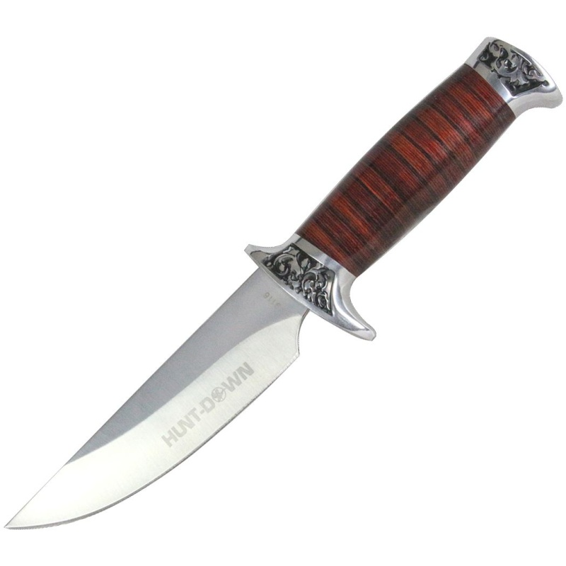 8" Hunt-Down Fixed Blade Hunting Knife With Nylon Sheath
