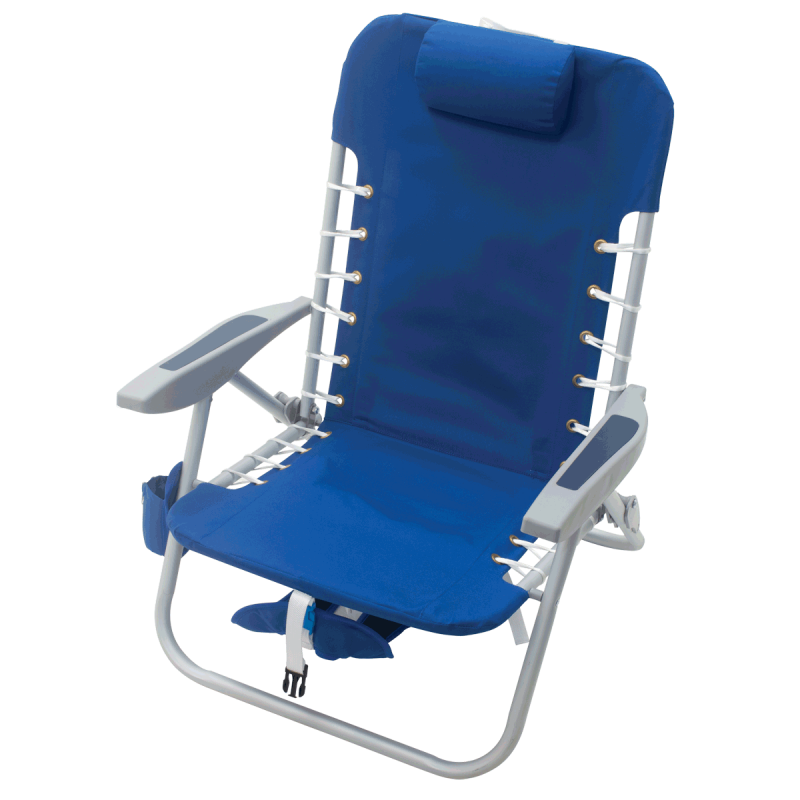 Rio Lace-Up Aluminum Removable Backpack Chair - Pacific Blue