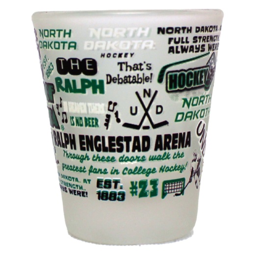 Frosted University Of North Dakota Shot Glass