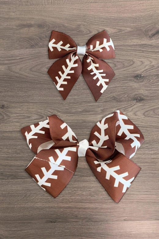 Football Bows - Sparkle In Pink