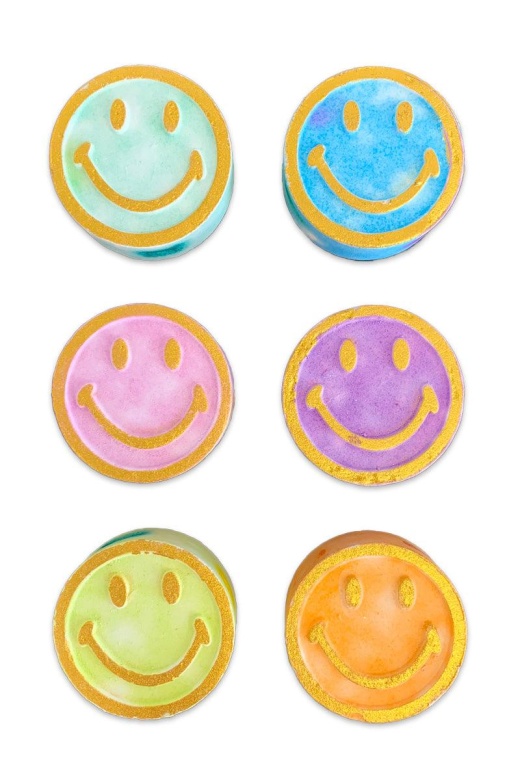 Sparkle In Pink Smiley Face Bath Bombs
