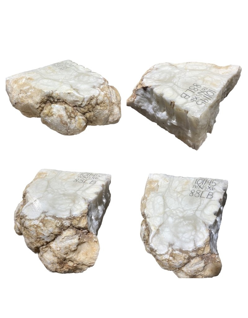 Stone 88Lb Mario's White Translucent Alabaster 16X15x6 #101195