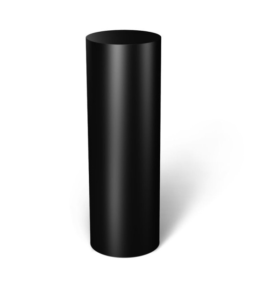 Black Gloss Laminate Cylinder Pedestal - 20" Diameter x 24" Tall
