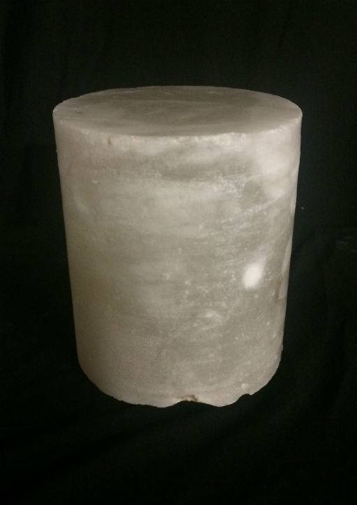 Stone 4-3/4"D X 4"H White Alabaster Cylinder #221007