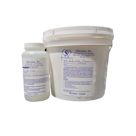 GI-1110 Translucent Gallon Kit - High-Quality Silicone Rubber for Mold Making and Prototyping