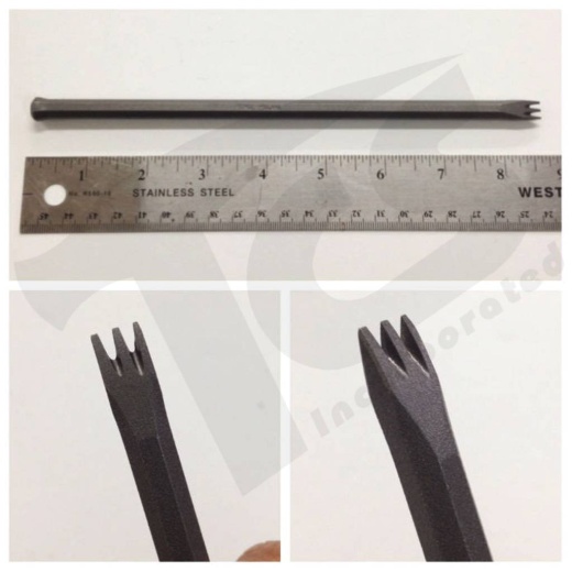 Milani Steel Hand Mallethead Mini 3 Tooth Chisel 8Mm 3/8