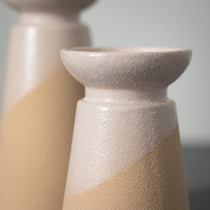 Hand-Thrown Pottery Pillar Set