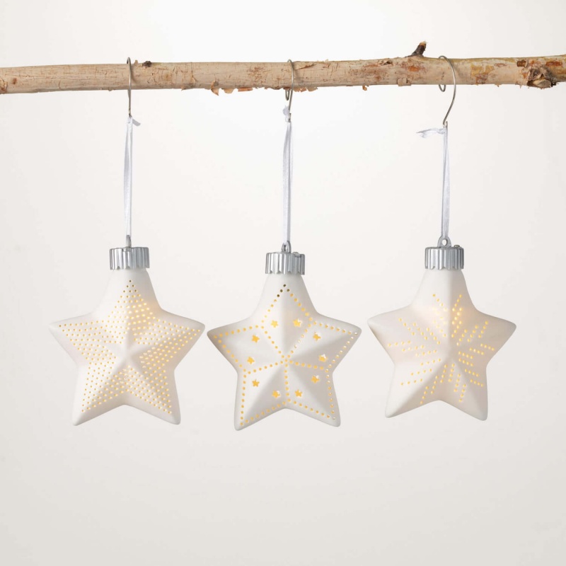 Illuminated Star Ornament Set