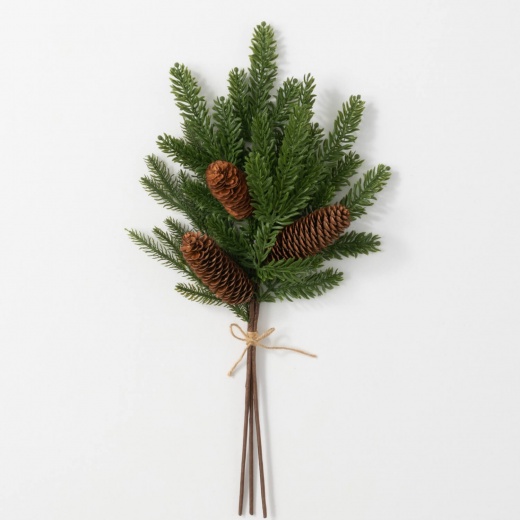 Verdant Pine Spray With Cones