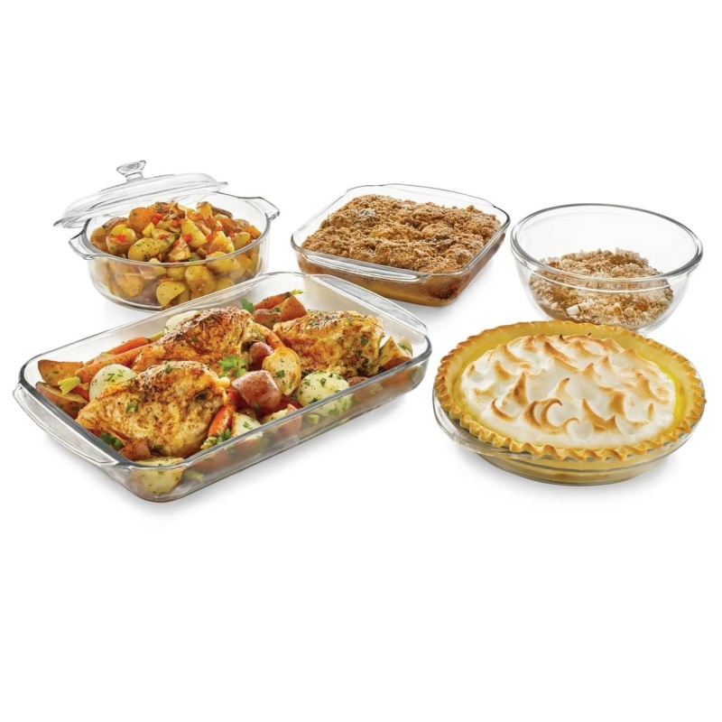 6-Piece Glass Bakeware Casserole Baking Dish Set