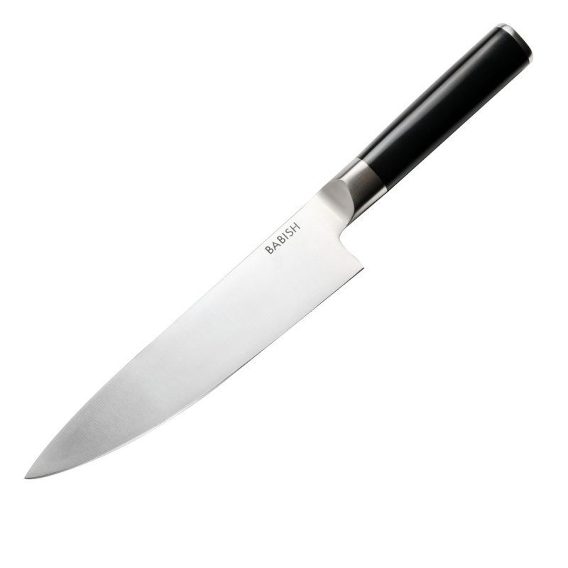 Babish 8 Inch High-Carbon Stainless Steel Full Tang Chef Knife In Black