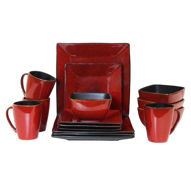 Elama Harland Loft 16 Piece Stoneware Set