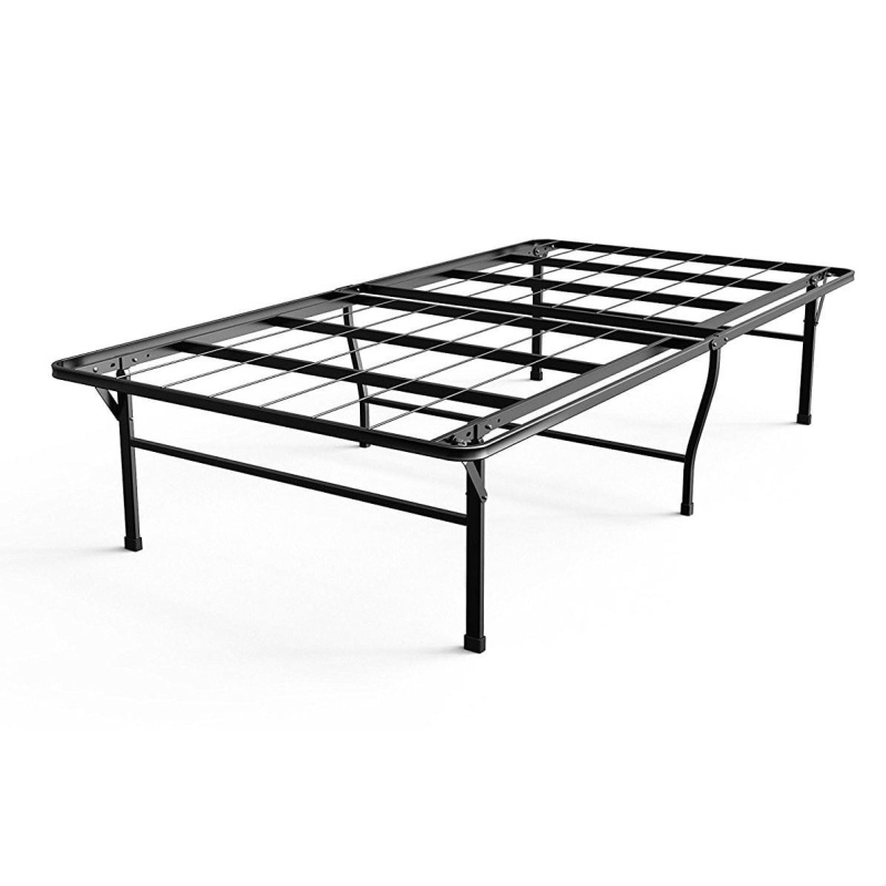 Twin XL 16-Inch Tall Metal Platform Bed Frame with Storage Space