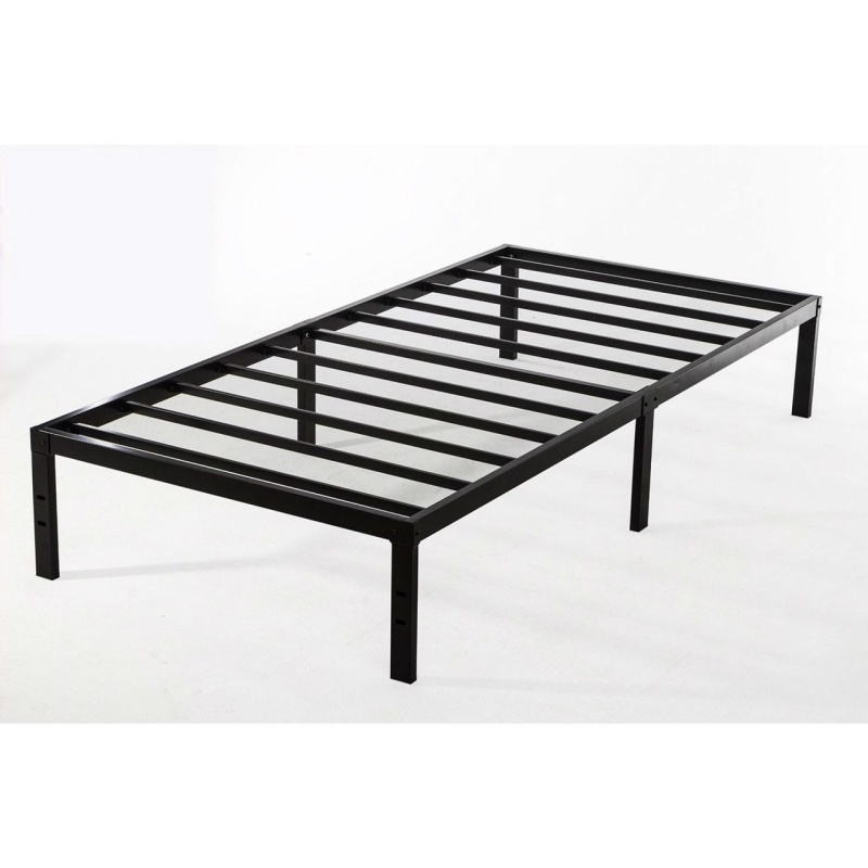 Twin Xl Study Black Metal Platform Bed Frame - No Box-Springs Needed