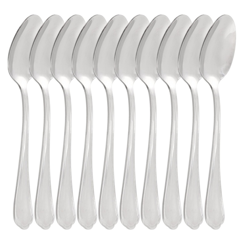 Gibson Home Hillside Daisies 10 Piece Stainless Steel Teaspoon Set