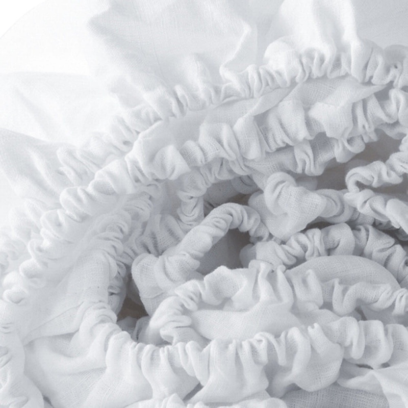 White Linen Queen Fitted Sheet