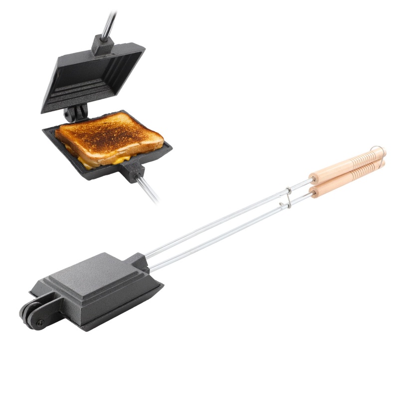 MegaChef 4.3 x 4.3-Inch Cast Iron Pie Iron