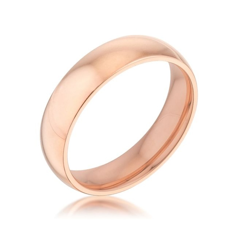 5 Mm Ipg Rose Gold Stainless Steel Band