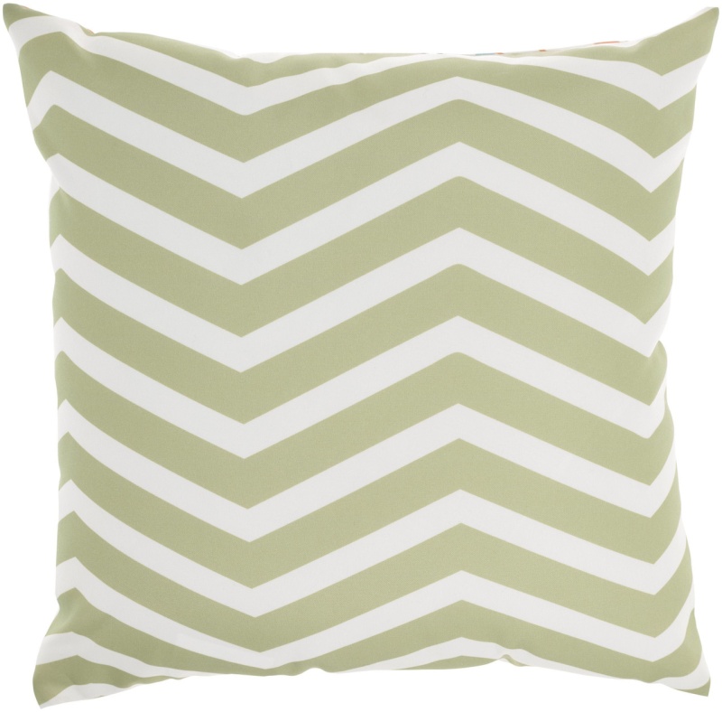 20" Orange Green And Blue Floral Indoor Outdoor Throw Pillow