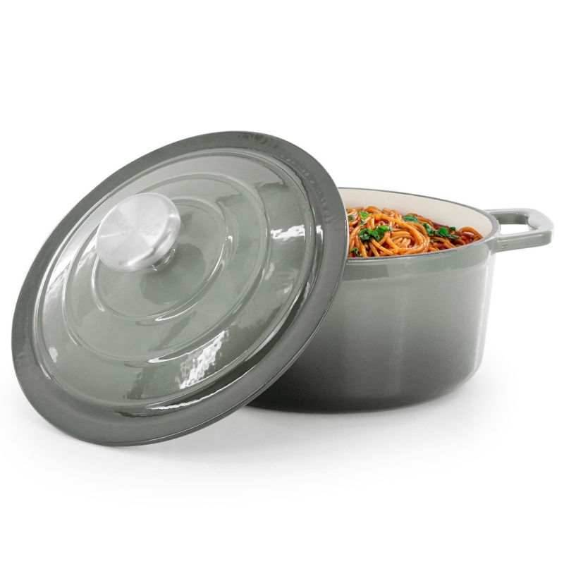 MegaChef 2.7 Quart Round Enameled Cast Iron Casserole
