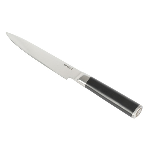Babish 8 Inch High-Carbon Stainless Steel Full Tang Carving Knife In Black