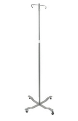 Iv Pole 2-Hook 4-Leg With Removable Top 1/Cs