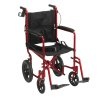 Expedition Transport Chair Lightweight Aluminum Red 1/Cs