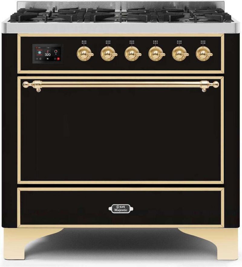36" Majestic Ii Series Freestanding Dual Fuel Single Oven Range With 6