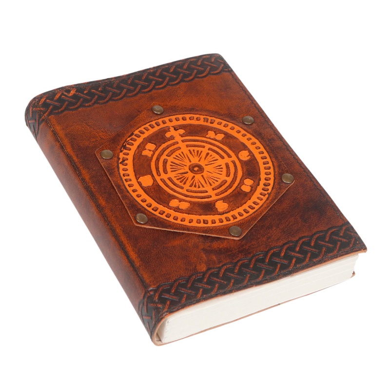 Fleur De Lis Navigation Compass Journal Handcrafted Genuine Leather Diary Notes
