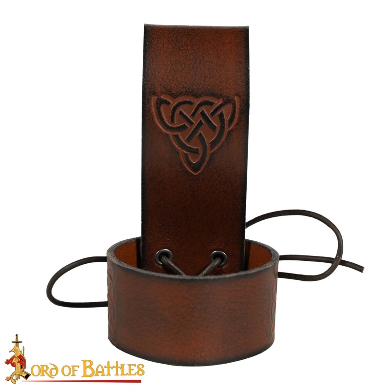 Genuine Leather Holder With Embossed Celtic Knotwork