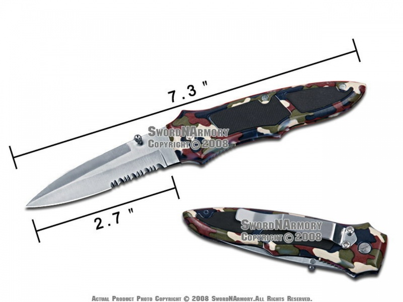 Military Camouflage Liner Lock Pocket Folder Knife