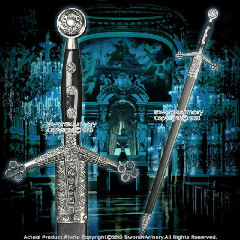 43" Medieval Knight Scottish Claymore Arming Sword W/ Scabbard False Edge Blade