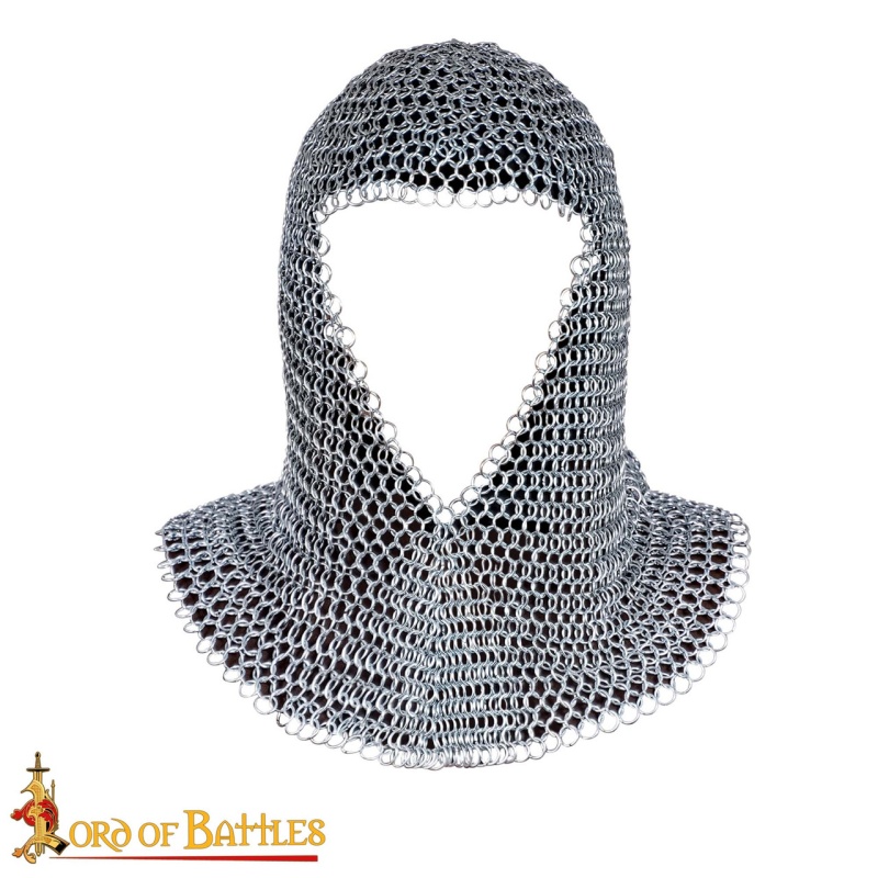 Round Ring Chainmail V Face Coif