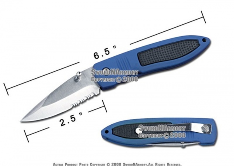 Stainless Steel Liner Lock Pocket Folder Knife, Serrated 2