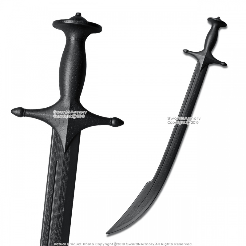 33" Persian Shamshir Scimitar Sword Polypropylene Black Larp Cosplay