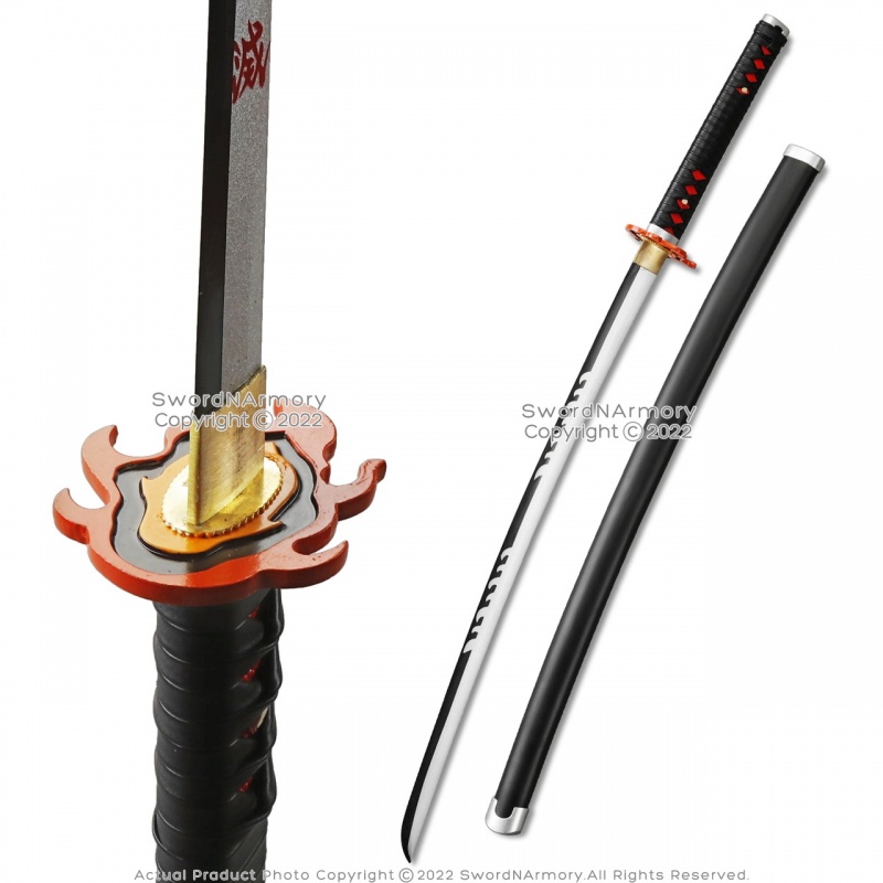 Tanjiro Hinokami Kagura 41" Functional Carbon Steel Katana Sword Sharp Full Tang