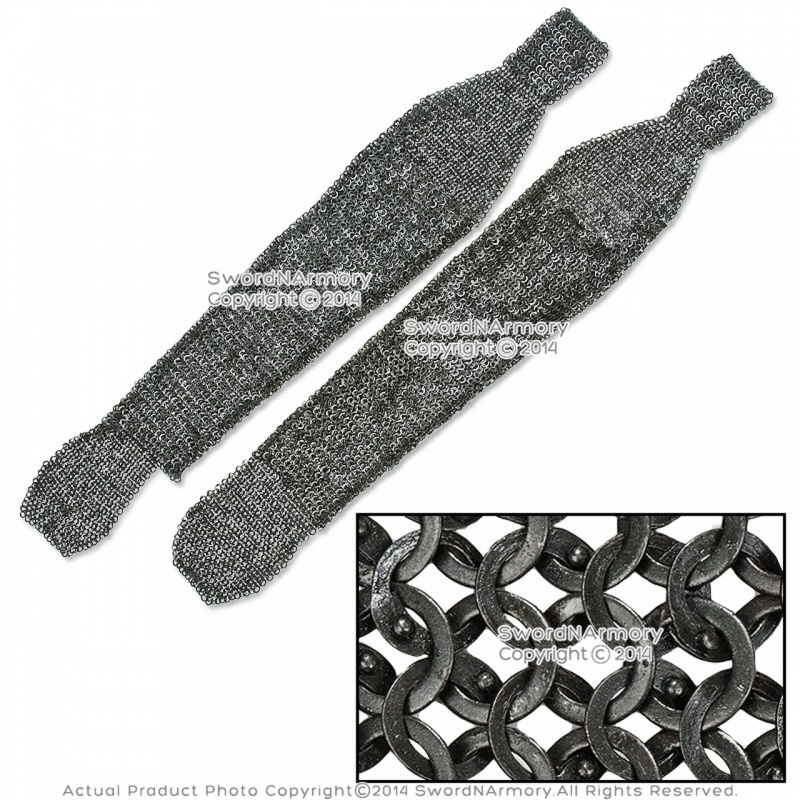 Functional Medieval Chainmail Legging Chausses Flat Ring Round Riveted Sca Larp