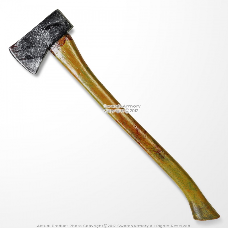 22.5" Bloody Foam Axe Woodsman Costume Prop Larp Lumberjack Murderer Zombie War