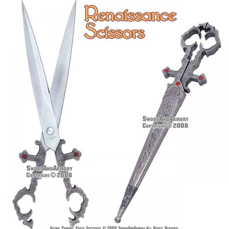 Medieval Renaissance Scissors Bodice Dagger Main Gauche Knife 1
