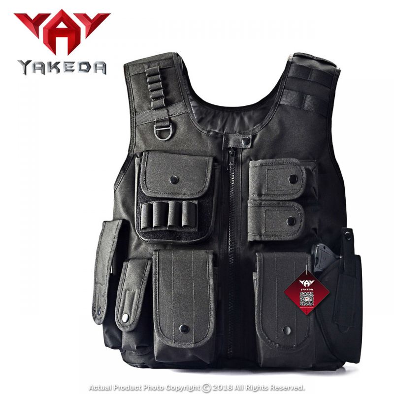 Tactical Vest Law Enforcement Airsoft Paintball Armor Jacket Bk