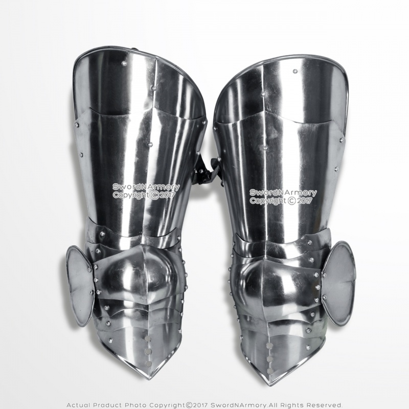 Medieval Steel Plate Leg Armor Pair Set Larp Costume Cosplay Renaissance Reenactment