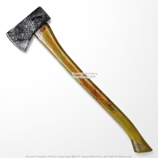 22.5" Bloody Foam Axe Woodsman Costume Prop Larp Lumberjack Murderer Zombie War